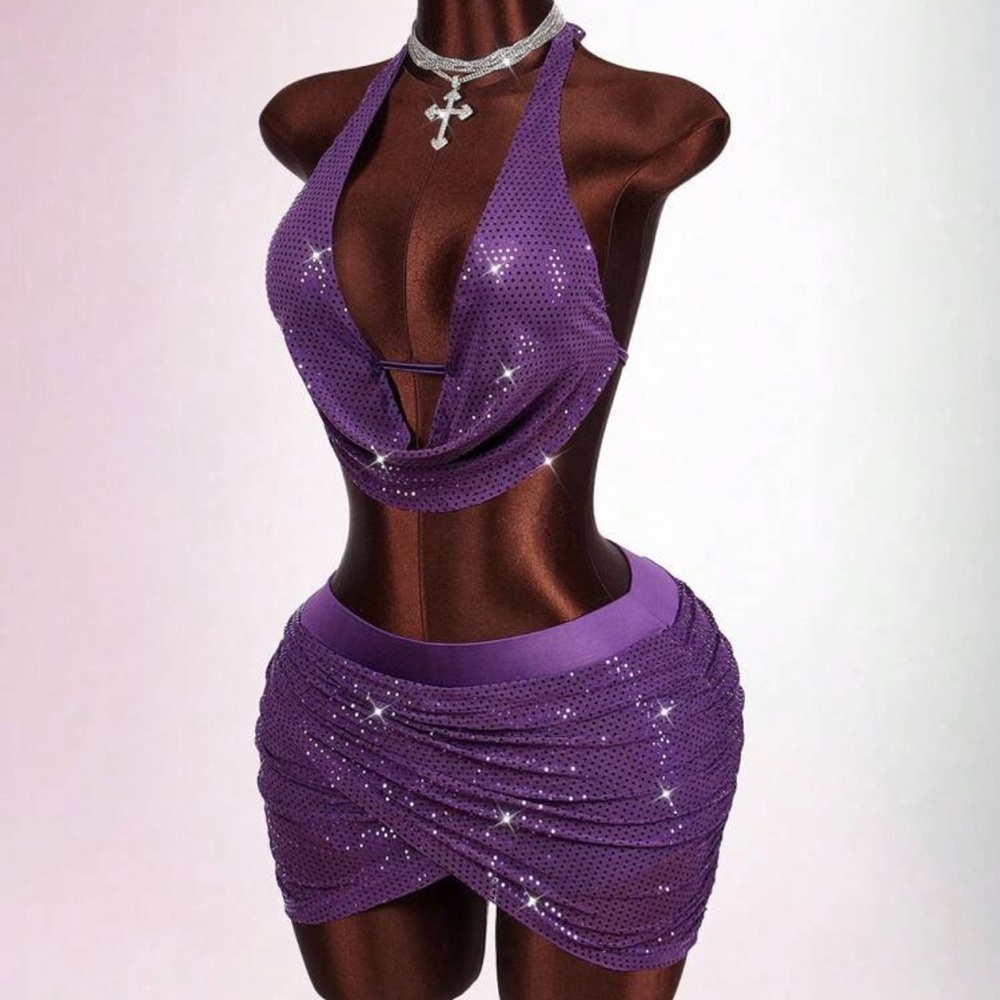 Elegant Purple Bikini Set